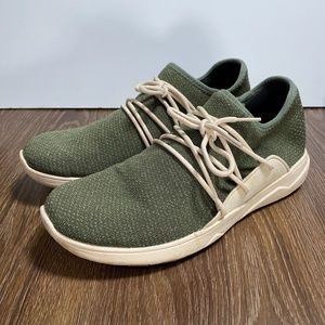 Vessi Cityscape Waterproof Vegan Sneakers Green Tan Womens US 11